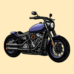 Motorcycle hand-drawn vector illustration