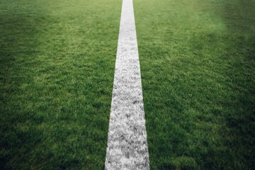 Naklejka premium Dividing line at playing field