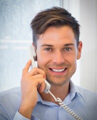 Casual businessman on the phone