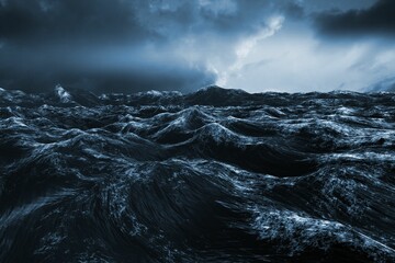 Scenic view of sea against dramatic sky