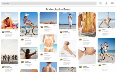 Composite image of website page