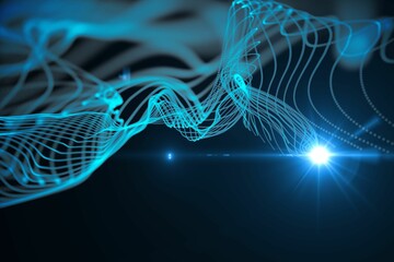 Abstract glowing black background