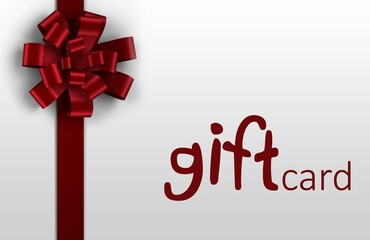 Gift card with festive bow