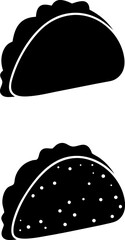 mexican taco silhouette for street fast food desig (1).eps
