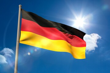 Germany national flag on flagpole