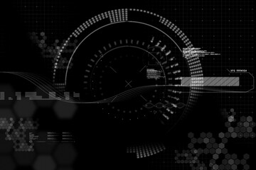 Digitally generated image of speedometer