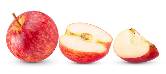red apple  isolated on transparent png (Image from camera)