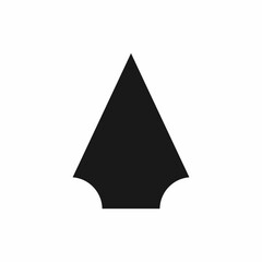Fototapeta premium Black vector silhouette arrowhead illustration template