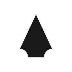 Fototapeta premium Black vector silhouette arrowhead illustration template