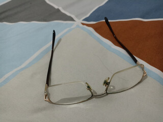 a pair of glasses on the table