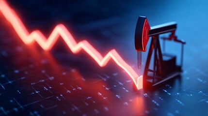 oil price graph with sharp spike, economic instability, petroleum market crisis

