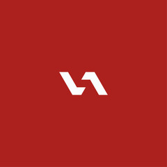 Letter VA logo icon flat vector design