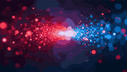 Create a kinds of deferent Futuristic Versus banner - image blank. Red and blue glow rays night scene with sparks. Hologram light effect. Competition vs match game, martial battle vs sport Vector art.