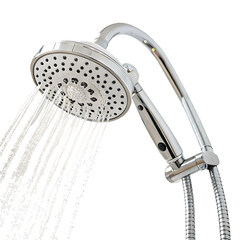  close-up-of-a-shower-head- isolated on white background png, ai generated