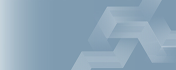 Abstract hexagon lines on gray background. Geometric stripe line art design for poster, brochure, cover, website, banner.