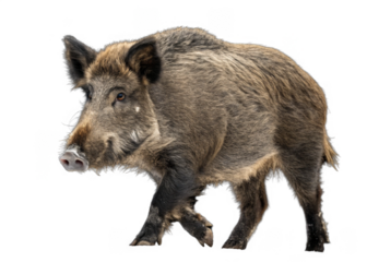 boar on a isolated transparent background