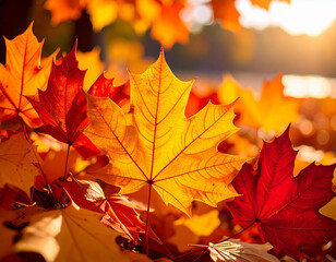 Autumn leave, Generated image