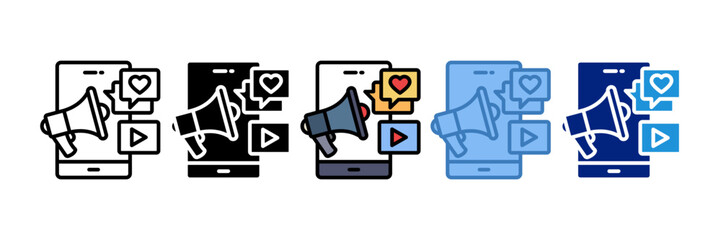 Social Media Marketing Icon Element For Design