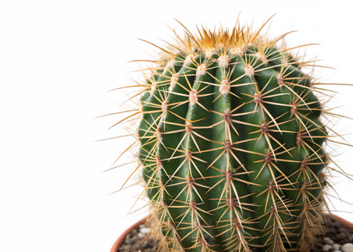 prickly-cactus-isolated on white background png, ai generated