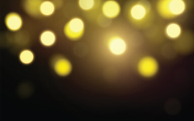 Golden Bokeh Light on Black Background
Warm glowing blurred lights for festive and elegant design, Background decoration 