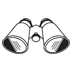 vector binoculars in icon white backround