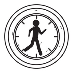 Pedestrian crossing warning sign with man silhouette and prohibited symbol