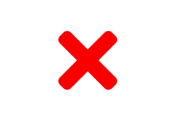 Obraz premium Red cross mark on black background representing error or incorrect selection