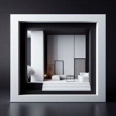 Pure white architectural firm branding