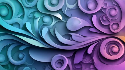 Abstract swirls and shapes background