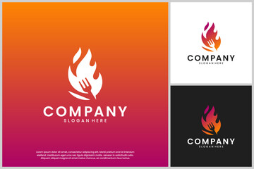 hot and spicy food menu logo, restaurant, graphic design