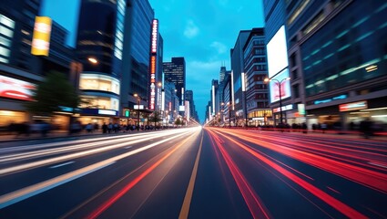 Obraz premium traffic at night