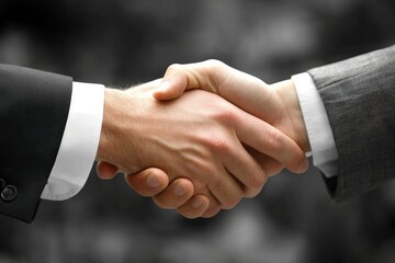 Two business people shaking hands after completing a contract, symbolizing successful negotiations and agreements., Generative AI