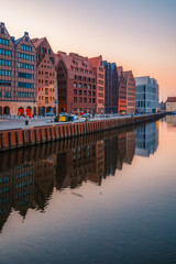 Gdansk with Motlawa river in Poland. New modern architecture in the old part of the city © Zedspider