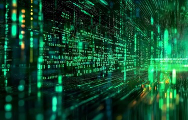 Obraz premium Unravel the mysteries of data transmission using binary systems.
