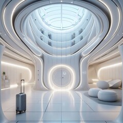 Futuristic from oval skylight spotl
