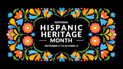 Fototapeta premium Celebrate National Hispanic Heritage Month with Floral Splendor September 15 to October 15