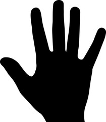 Palm, hand print icon silhouette. vector illustration