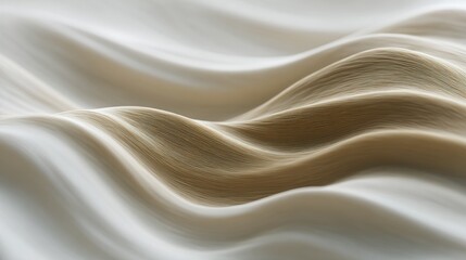 Fototapeta premium Soft Flowing Fabric Texture in Creamy Beige Tones for Background