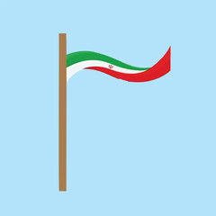 Iran National Flag Vector Image