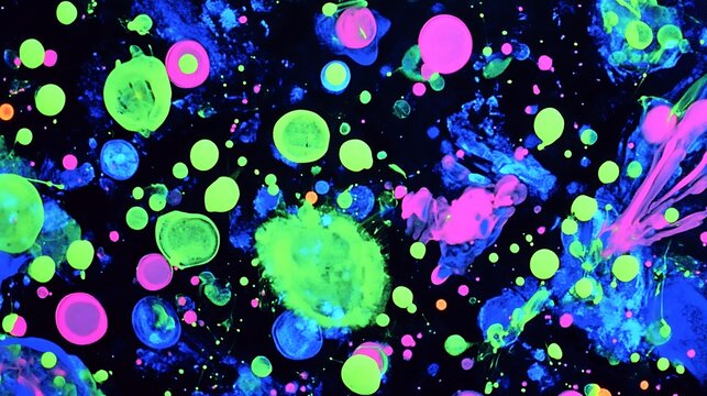 Vibrant abstract art with bright colors