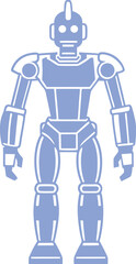 blue robot vector illustration