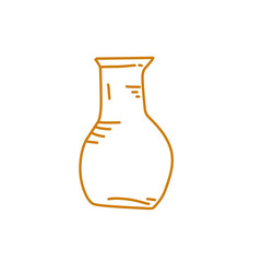 clay vase line art icon