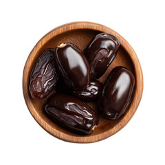 Obraz premium Glossy Chocolate Truffle Stack with Red Sugar Crystals and Syrup Accents