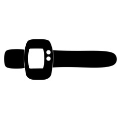 Black Wearable Fitness Tracker Device Displaying Health Statistics and Performance Metrics