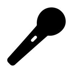 Modern and Stylish Black Silhouette of a Dynamic Professional Microphone