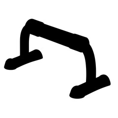 Black and white pushup bars to support fitness and strength training