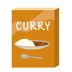 レトルトカレーのイラスト素材