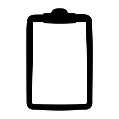 Simple black and white clipboard drawing, perfect for notes or assignments