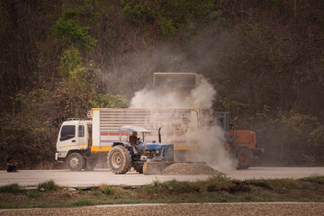 Tractors and Engines used for agriculture and building found around