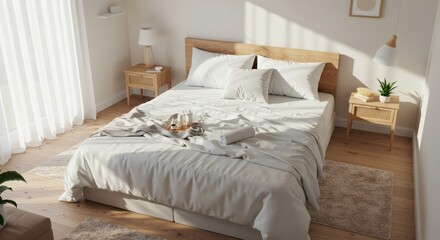 Serene Minimalist Bedroom Interior Design Light Airy and Calming Space